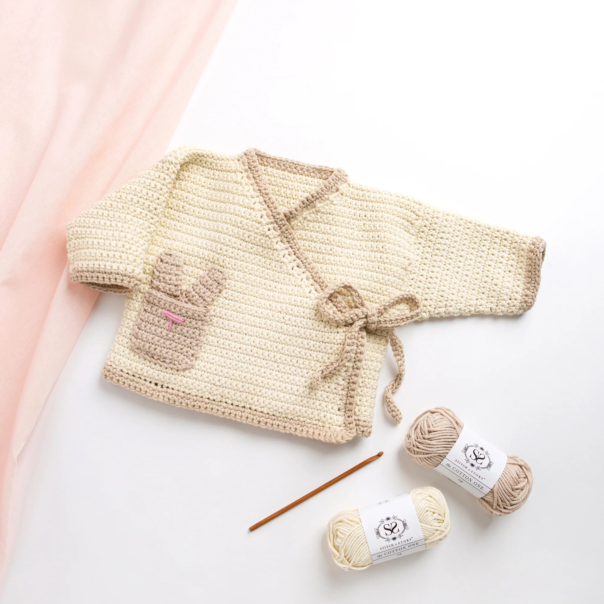 Kali Bunny Baby Cardigan Crochet Kit - Image 4